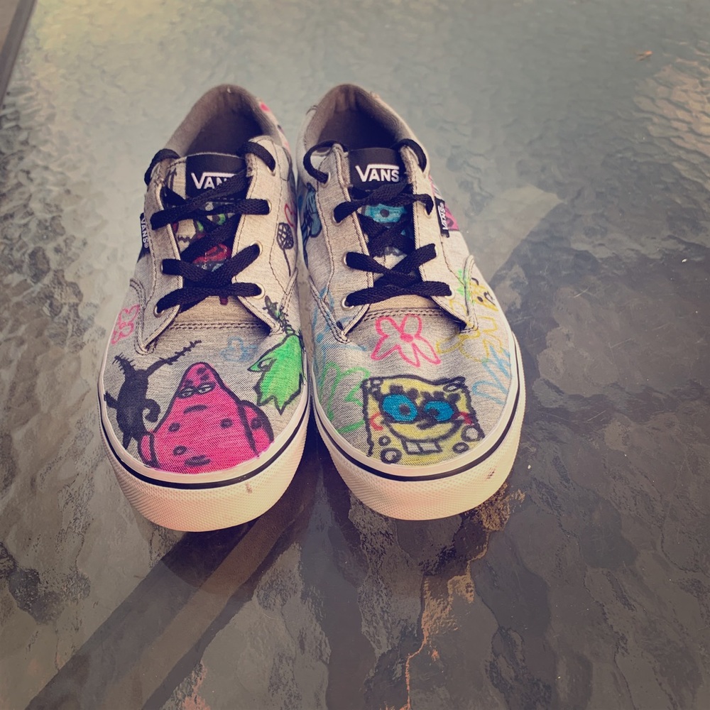 CUSTOM Vans Size 7 Youth